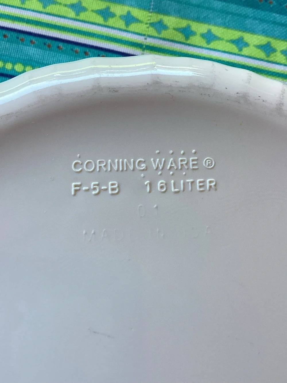 Corningware Casserole in My Garden Pattern - F-5-B - no lid